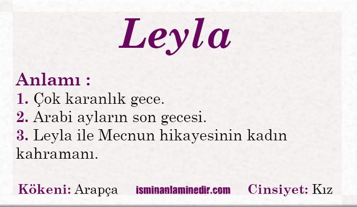 leyla adinin menasi