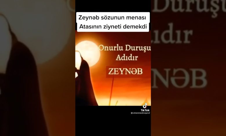 zeynəb adinin menasi