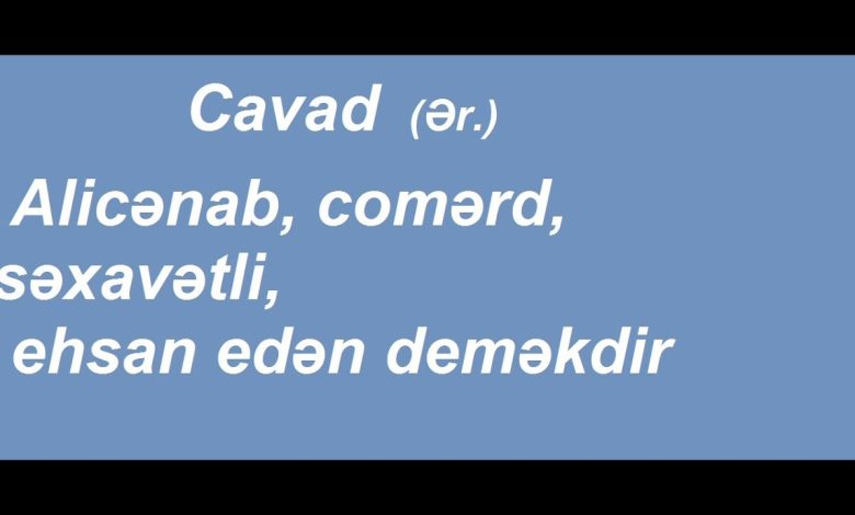 cavad adinin menasi
